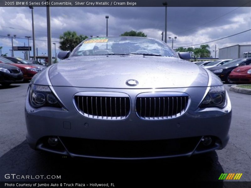 Silver Grey Metallic / Cream Beige 2005 BMW 6 Series 645i Convertible