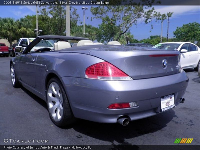 Silver Grey Metallic / Cream Beige 2005 BMW 6 Series 645i Convertible