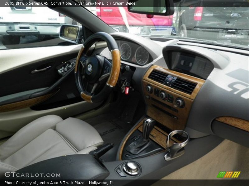 Silver Grey Metallic / Cream Beige 2005 BMW 6 Series 645i Convertible