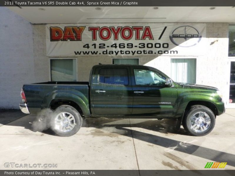 Spruce Green Mica / Graphite 2013 Toyota Tacoma V6 SR5 Double Cab 4x4