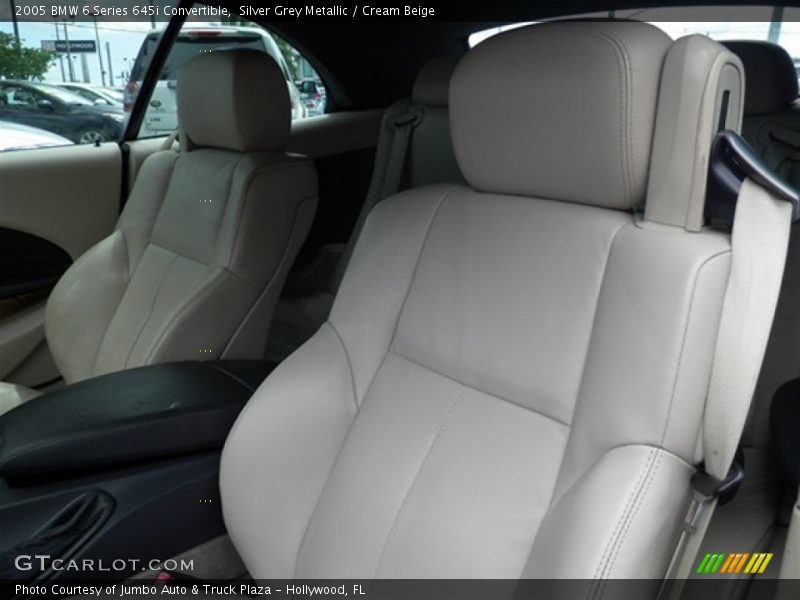 Silver Grey Metallic / Cream Beige 2005 BMW 6 Series 645i Convertible