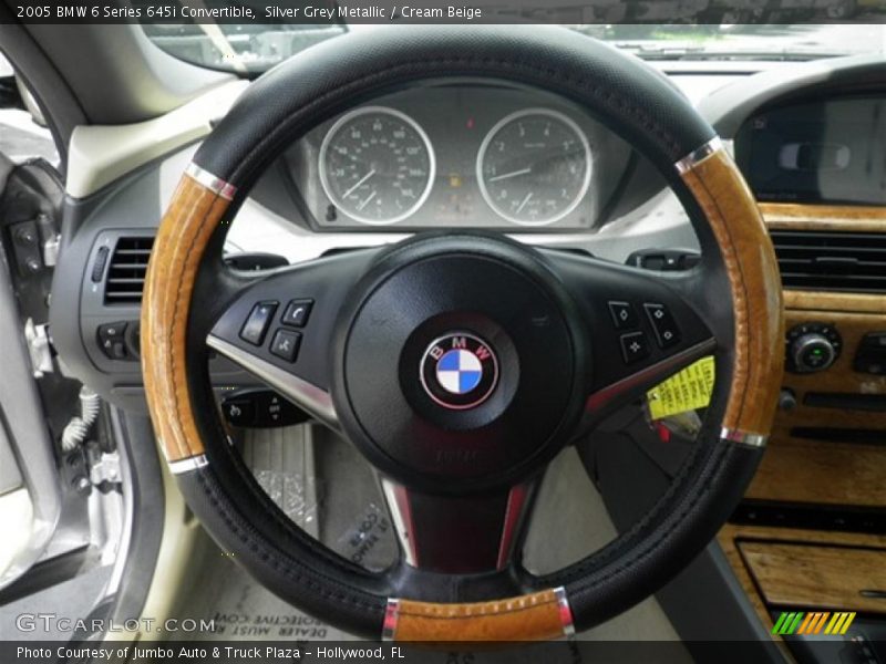 Silver Grey Metallic / Cream Beige 2005 BMW 6 Series 645i Convertible