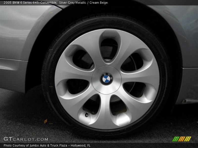 Silver Grey Metallic / Cream Beige 2005 BMW 6 Series 645i Convertible