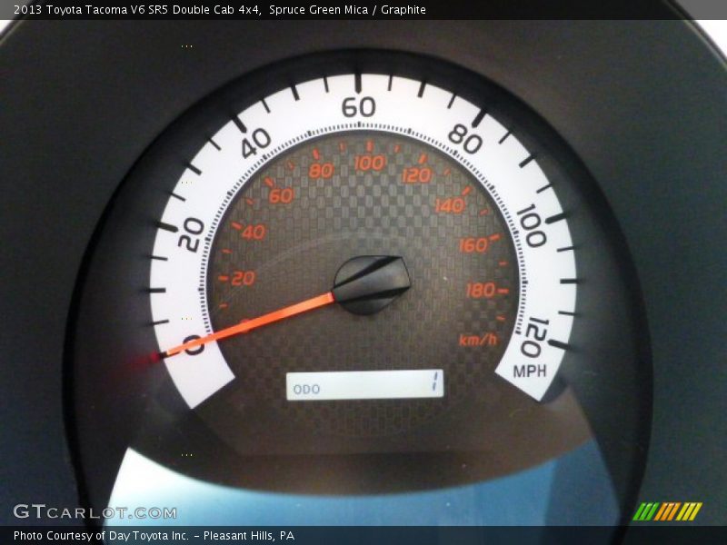 Spruce Green Mica / Graphite 2013 Toyota Tacoma V6 SR5 Double Cab 4x4
