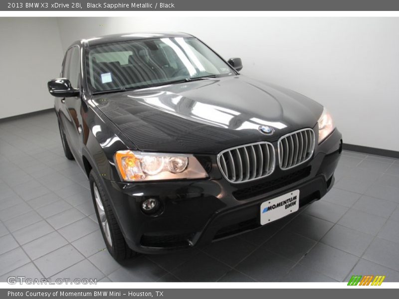 Black Sapphire Metallic / Black 2013 BMW X3 xDrive 28i