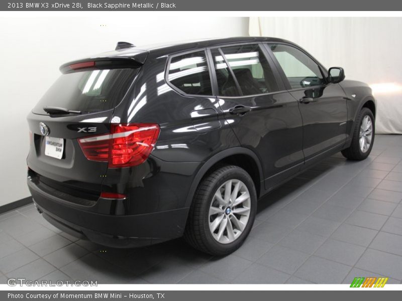 Black Sapphire Metallic / Black 2013 BMW X3 xDrive 28i