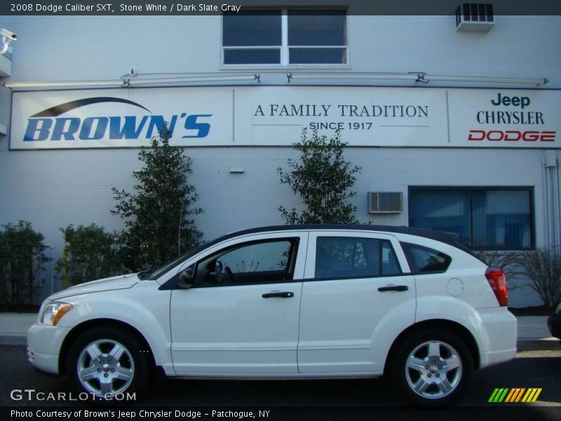 Stone White / Dark Slate Gray 2008 Dodge Caliber SXT