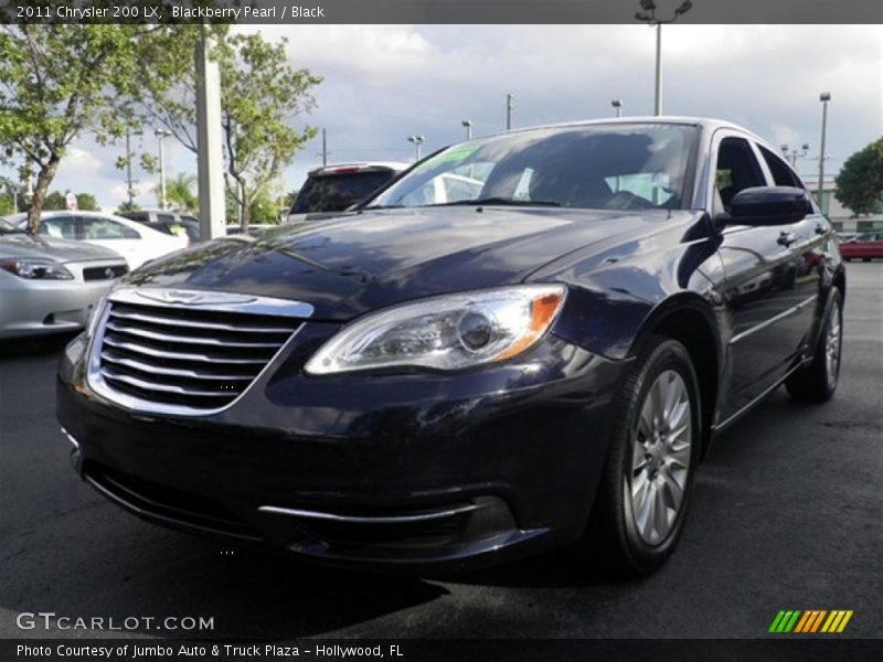 Blackberry Pearl / Black 2011 Chrysler 200 LX