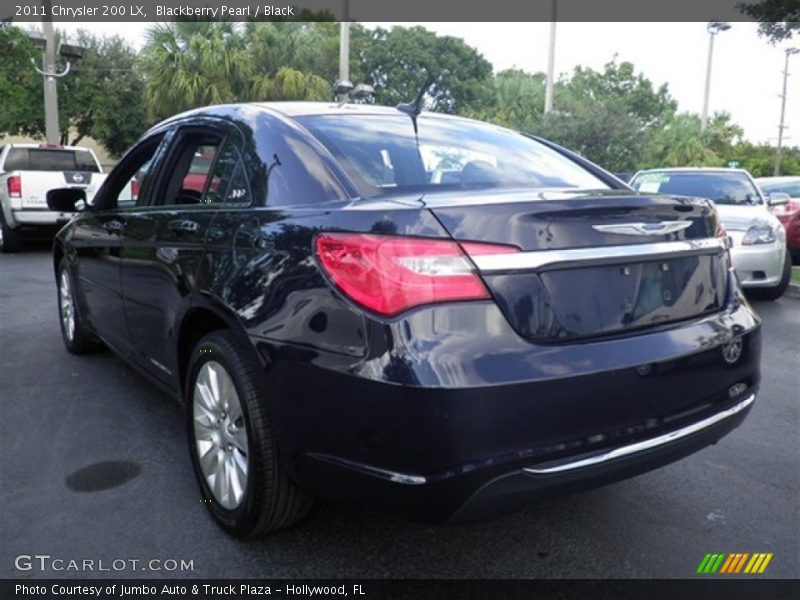 Blackberry Pearl / Black 2011 Chrysler 200 LX