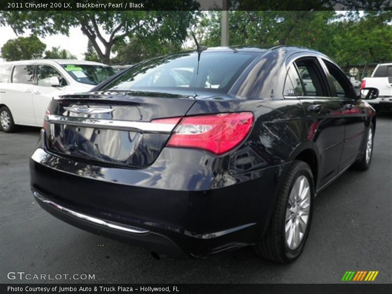 Blackberry Pearl / Black 2011 Chrysler 200 LX