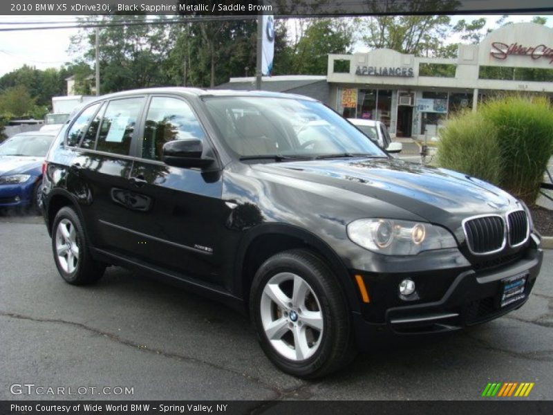 Black Sapphire Metallic / Saddle Brown 2010 BMW X5 xDrive30i