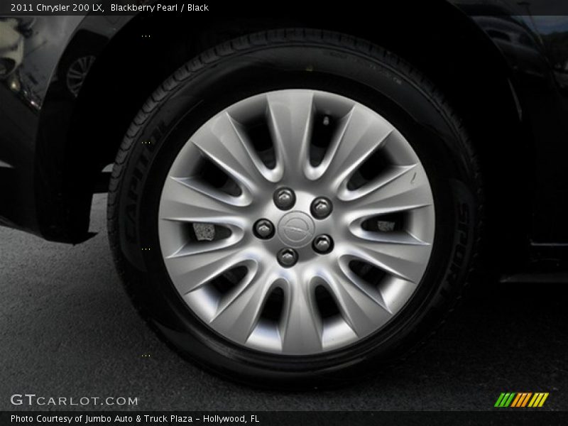 Blackberry Pearl / Black 2011 Chrysler 200 LX