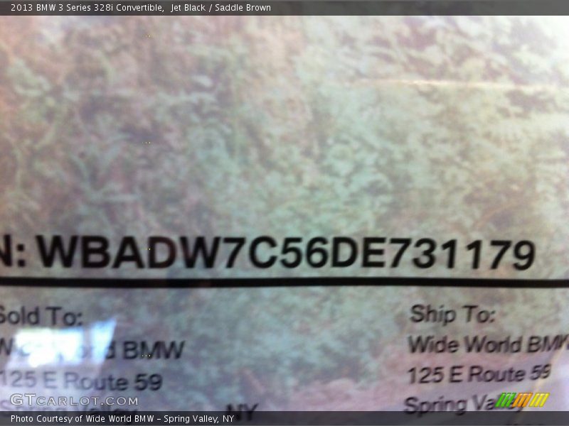 Jet Black / Saddle Brown 2013 BMW 3 Series 328i Convertible