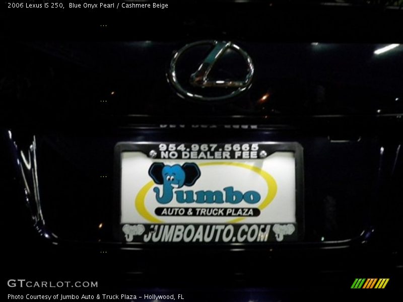 Blue Onyx Pearl / Cashmere Beige 2006 Lexus IS 250