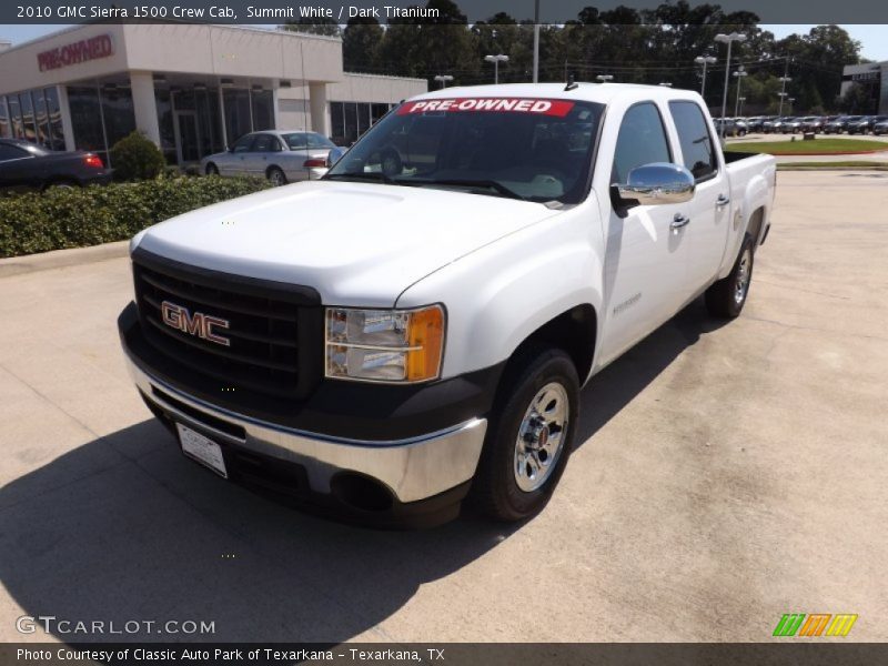 Summit White / Dark Titanium 2010 GMC Sierra 1500 Crew Cab