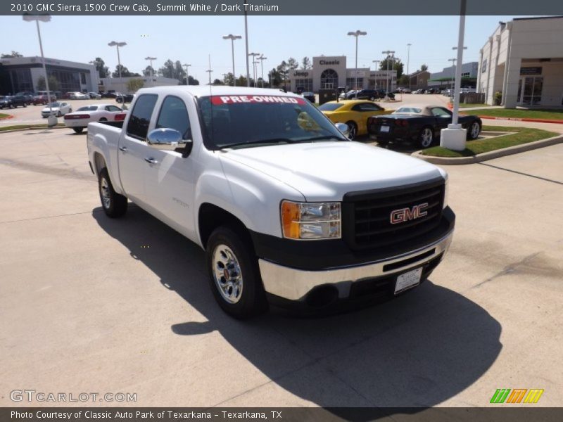 Summit White / Dark Titanium 2010 GMC Sierra 1500 Crew Cab
