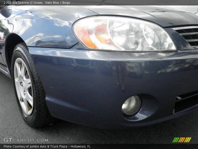 Slate Blue / Beige 2002 Kia Spectra LS Sedan
