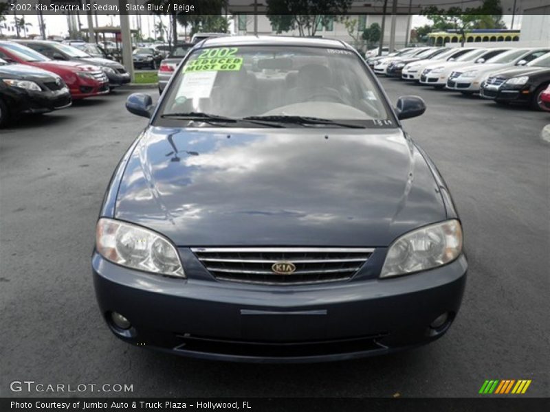 Slate Blue / Beige 2002 Kia Spectra LS Sedan