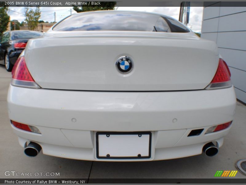 Alpine White / Black 2005 BMW 6 Series 645i Coupe
