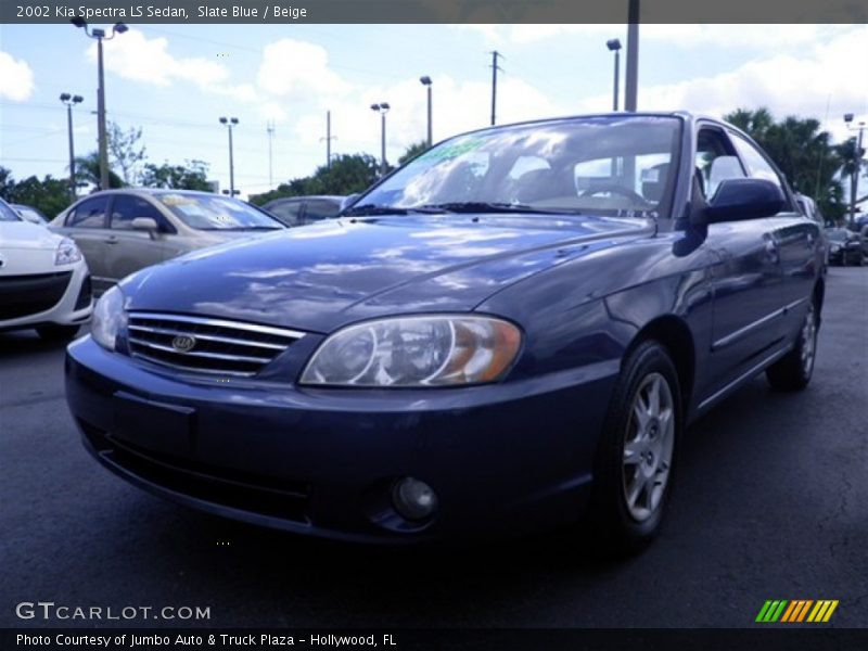 Slate Blue / Beige 2002 Kia Spectra LS Sedan