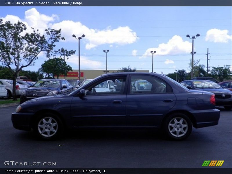 Slate Blue / Beige 2002 Kia Spectra LS Sedan
