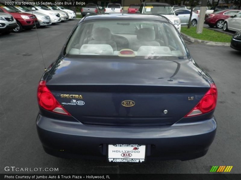 Slate Blue / Beige 2002 Kia Spectra LS Sedan