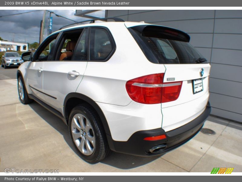 Alpine White / Saddle Brown Nevada Leather 2009 BMW X5 xDrive48i