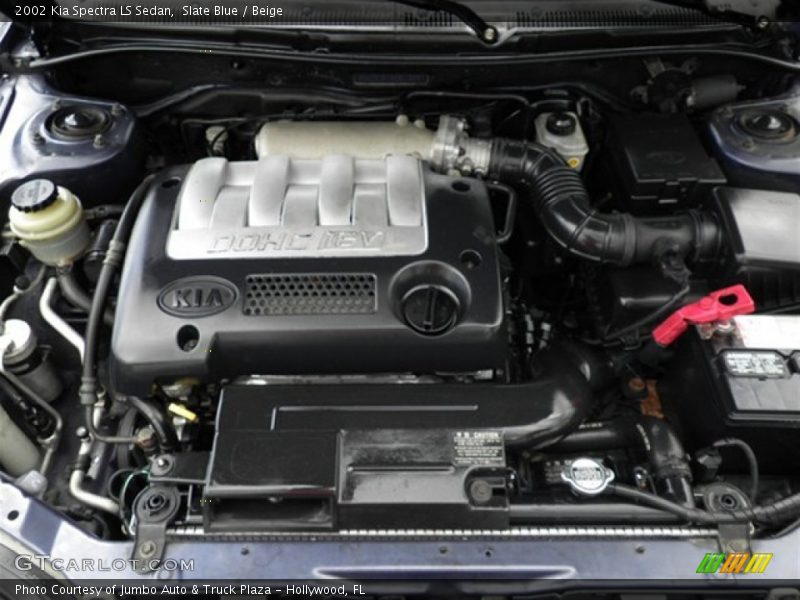 Slate Blue / Beige 2002 Kia Spectra LS Sedan