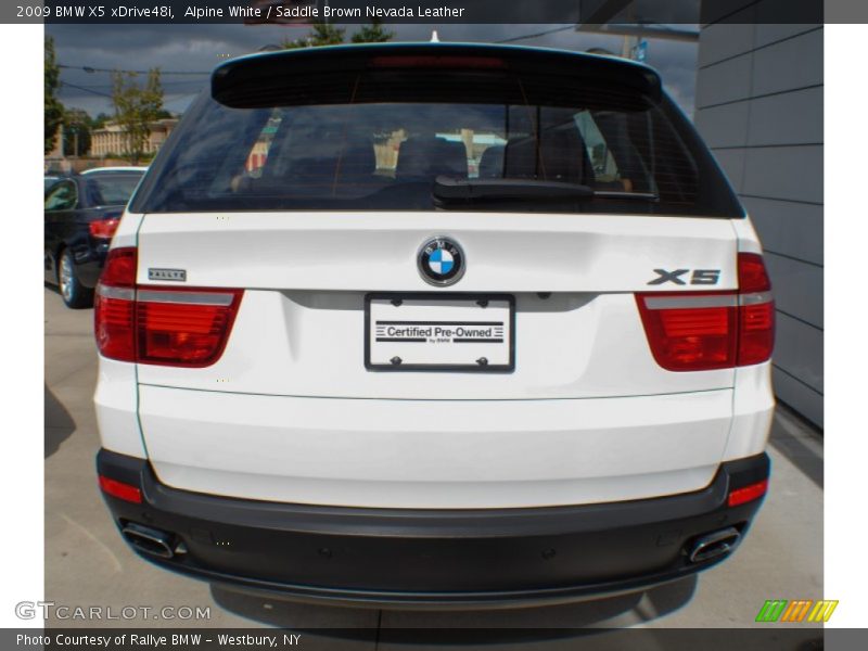 Alpine White / Saddle Brown Nevada Leather 2009 BMW X5 xDrive48i