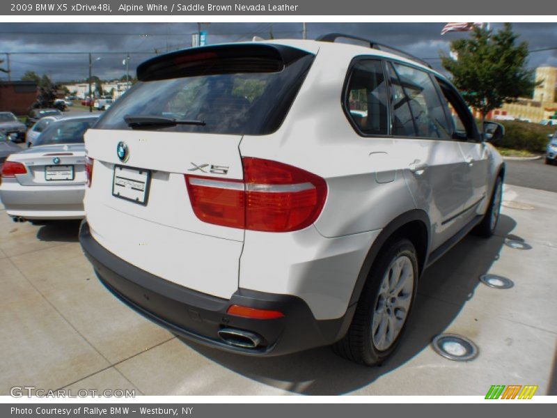 Alpine White / Saddle Brown Nevada Leather 2009 BMW X5 xDrive48i