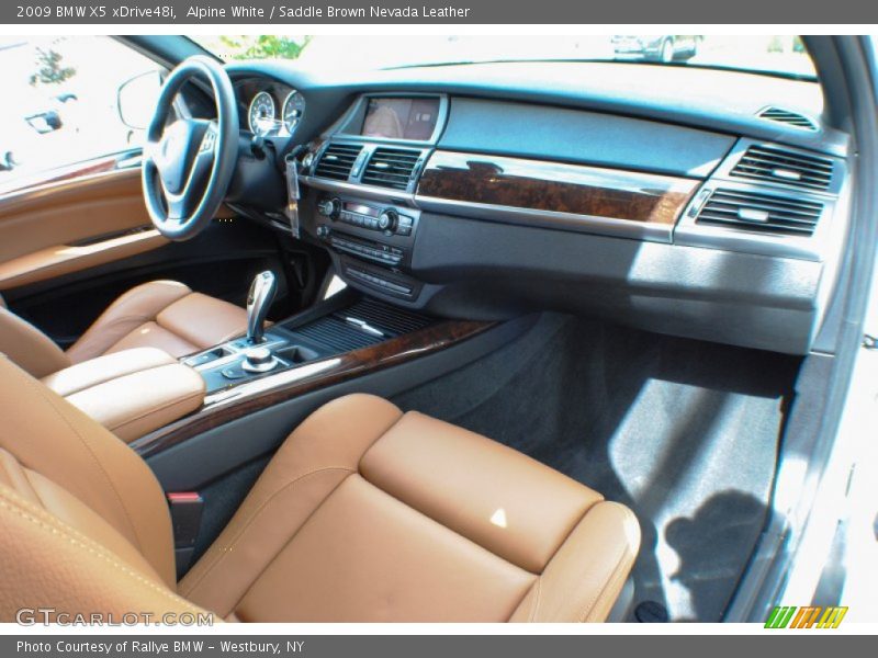 Alpine White / Saddle Brown Nevada Leather 2009 BMW X5 xDrive48i