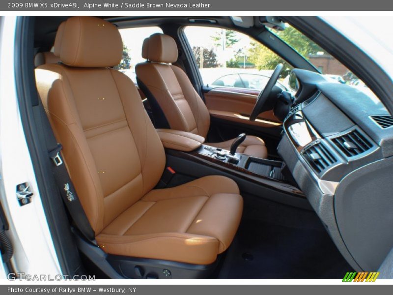 Alpine White / Saddle Brown Nevada Leather 2009 BMW X5 xDrive48i