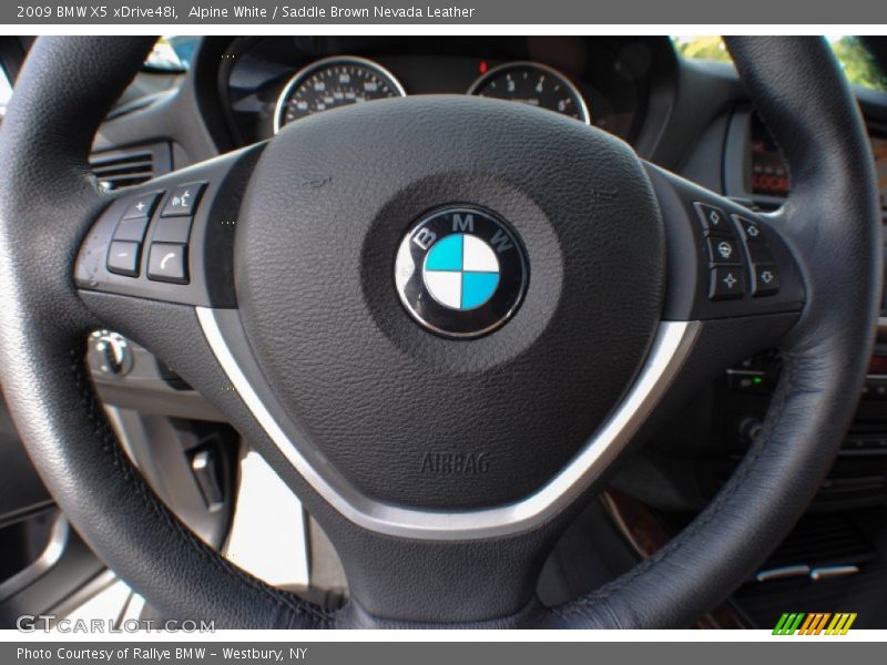 Alpine White / Saddle Brown Nevada Leather 2009 BMW X5 xDrive48i
