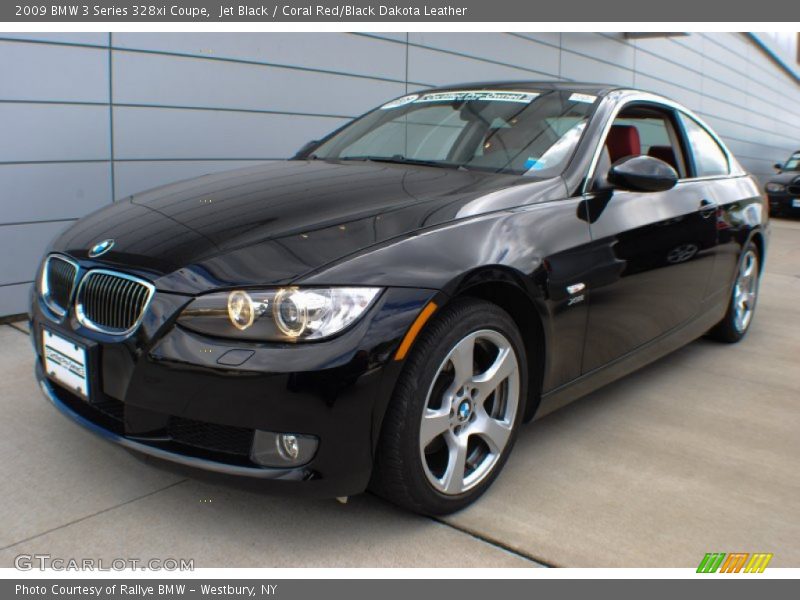 Jet Black / Coral Red/Black Dakota Leather 2009 BMW 3 Series 328xi Coupe