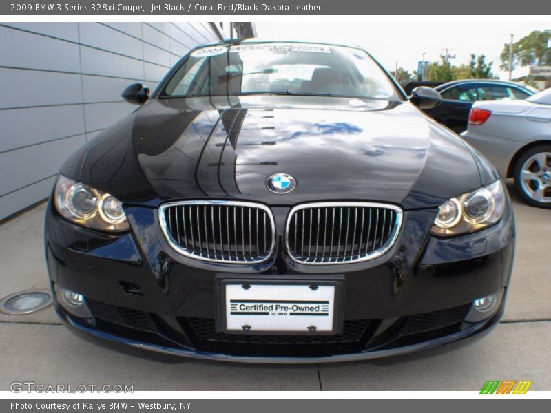 Jet Black / Coral Red/Black Dakota Leather 2009 BMW 3 Series 328xi Coupe