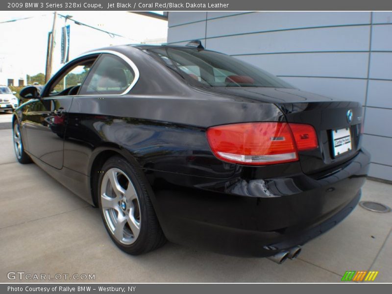 Jet Black / Coral Red/Black Dakota Leather 2009 BMW 3 Series 328xi Coupe