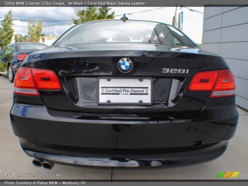 Jet Black / Coral Red/Black Dakota Leather 2009 BMW 3 Series 328xi Coupe