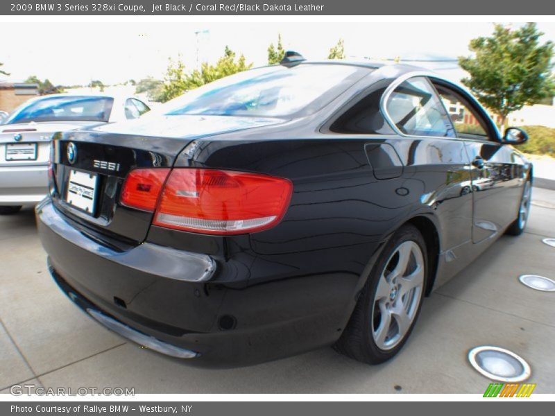 Jet Black / Coral Red/Black Dakota Leather 2009 BMW 3 Series 328xi Coupe