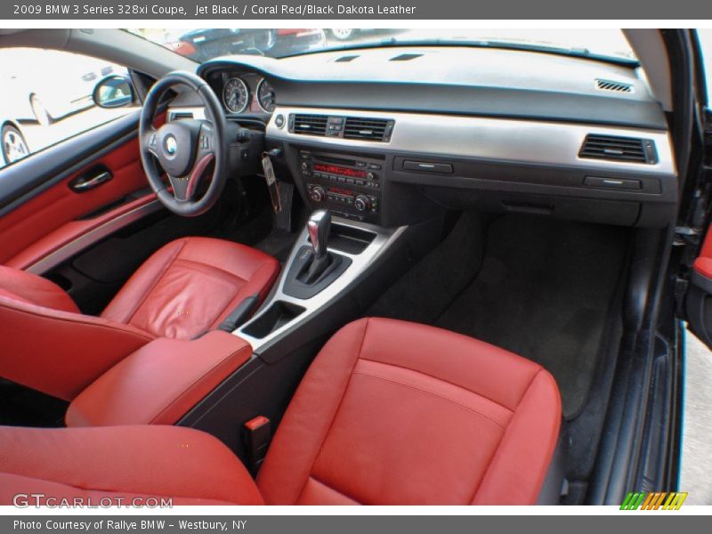 Jet Black / Coral Red/Black Dakota Leather 2009 BMW 3 Series 328xi Coupe