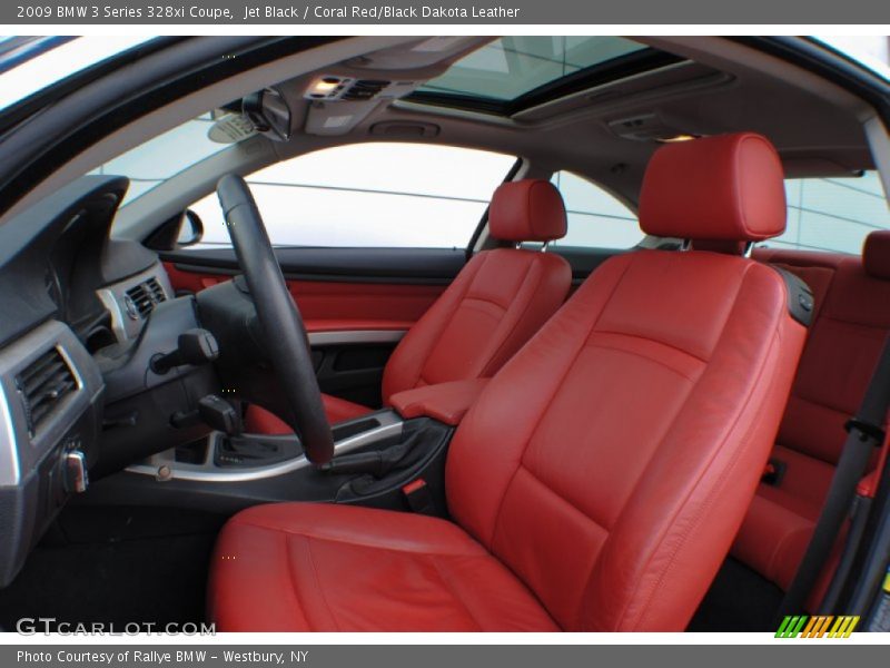 Jet Black / Coral Red/Black Dakota Leather 2009 BMW 3 Series 328xi Coupe