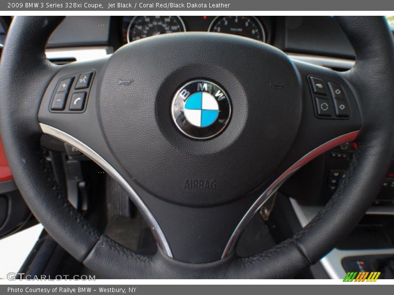 Jet Black / Coral Red/Black Dakota Leather 2009 BMW 3 Series 328xi Coupe