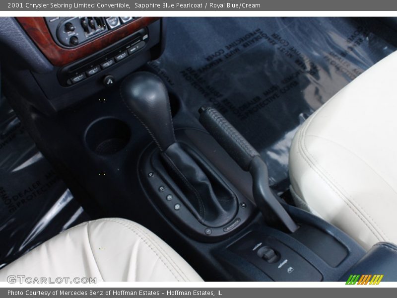 Sapphire Blue Pearlcoat / Royal Blue/Cream 2001 Chrysler Sebring Limited Convertible