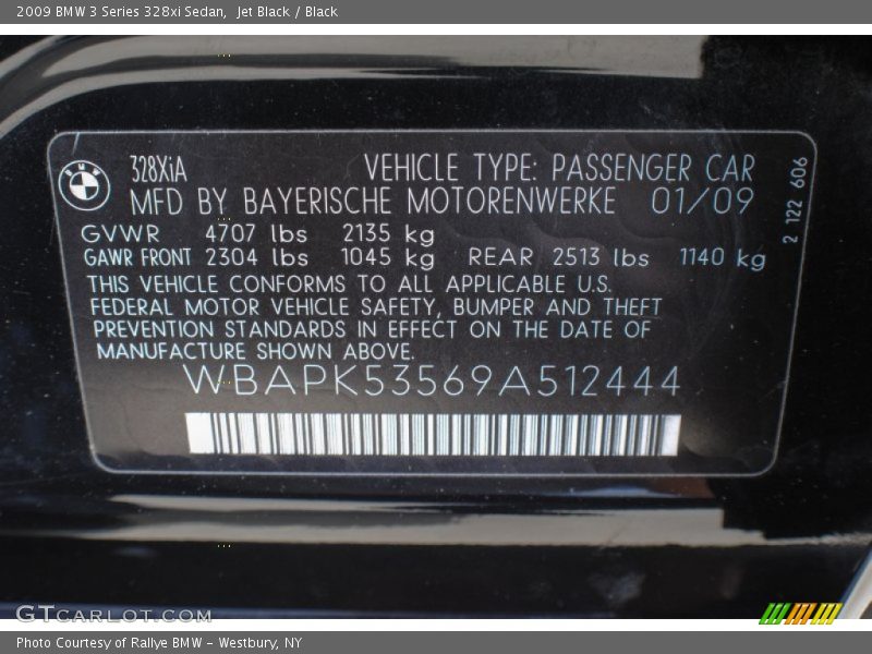 Jet Black / Black 2009 BMW 3 Series 328xi Sedan