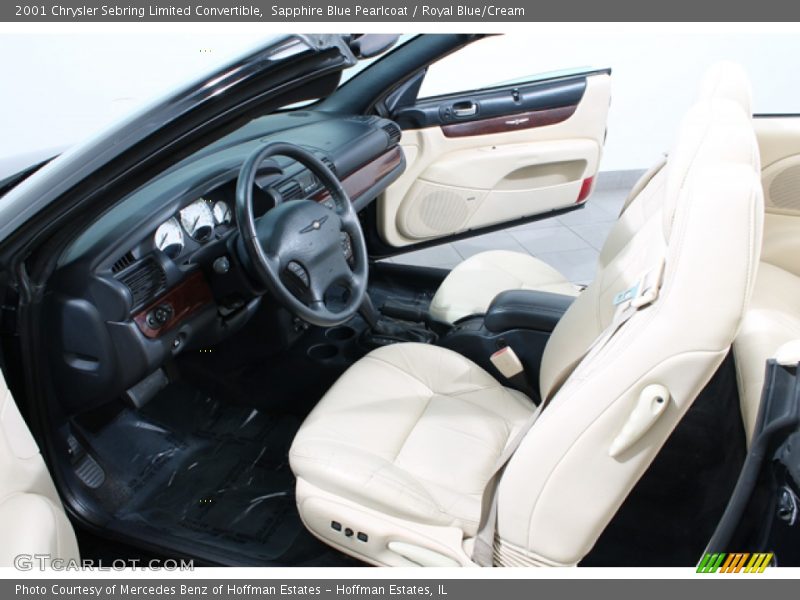  2001 Sebring Limited Convertible Royal Blue/Cream Interior