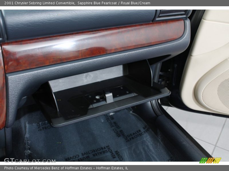 Sapphire Blue Pearlcoat / Royal Blue/Cream 2001 Chrysler Sebring Limited Convertible