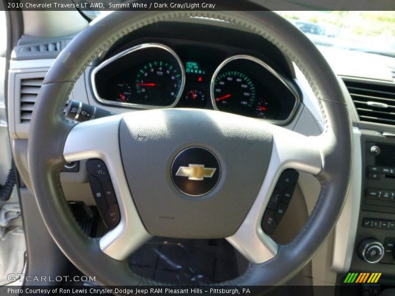 Summit White / Dark Gray/Light Gray 2010 Chevrolet Traverse LT AWD