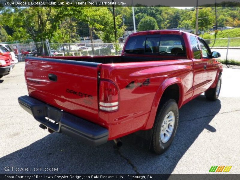 Flame Red / Dark Slate Gray 2004 Dodge Dakota SLT Club Cab 4x4