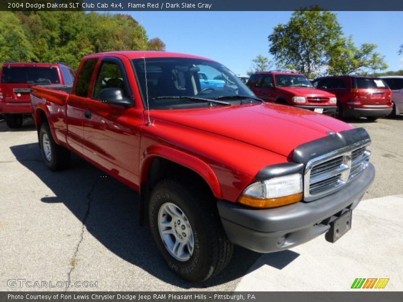 Flame Red / Dark Slate Gray 2004 Dodge Dakota SLT Club Cab 4x4