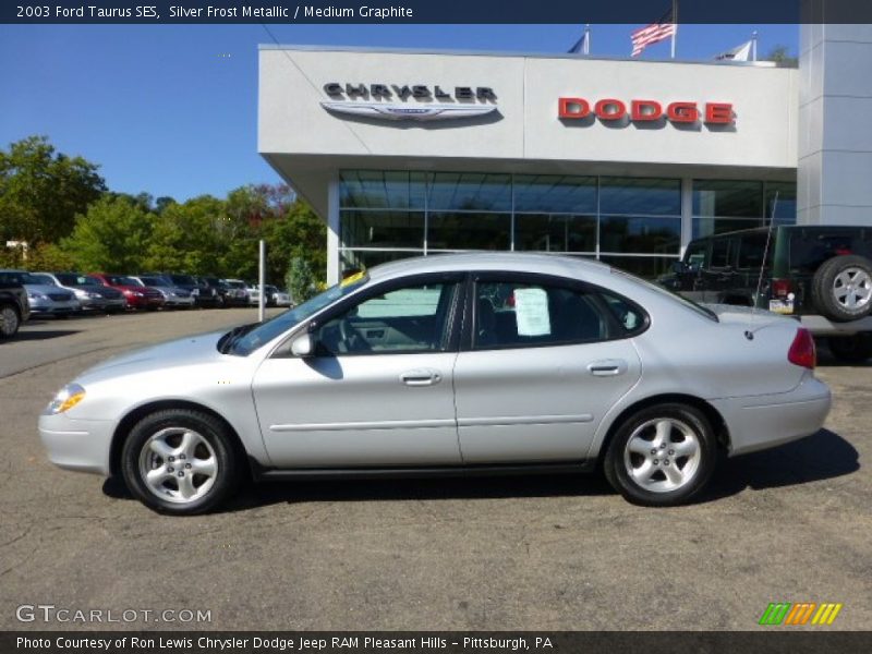 Silver Frost Metallic / Medium Graphite 2003 Ford Taurus SES