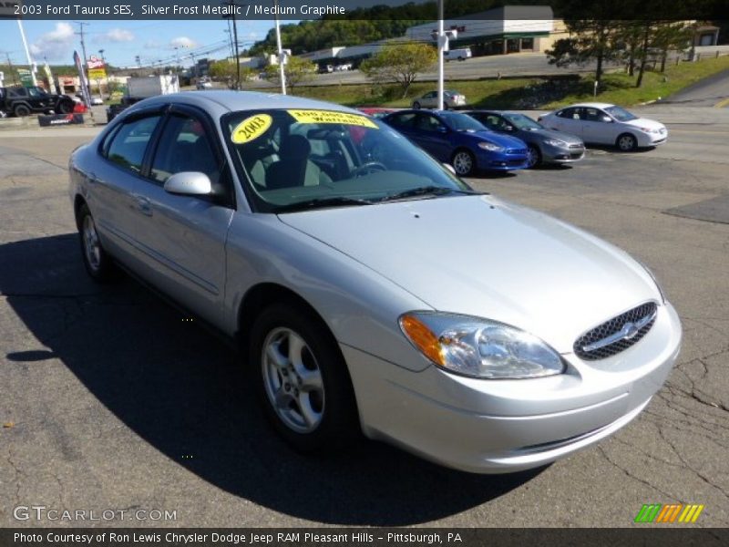 Silver Frost Metallic / Medium Graphite 2003 Ford Taurus SES
